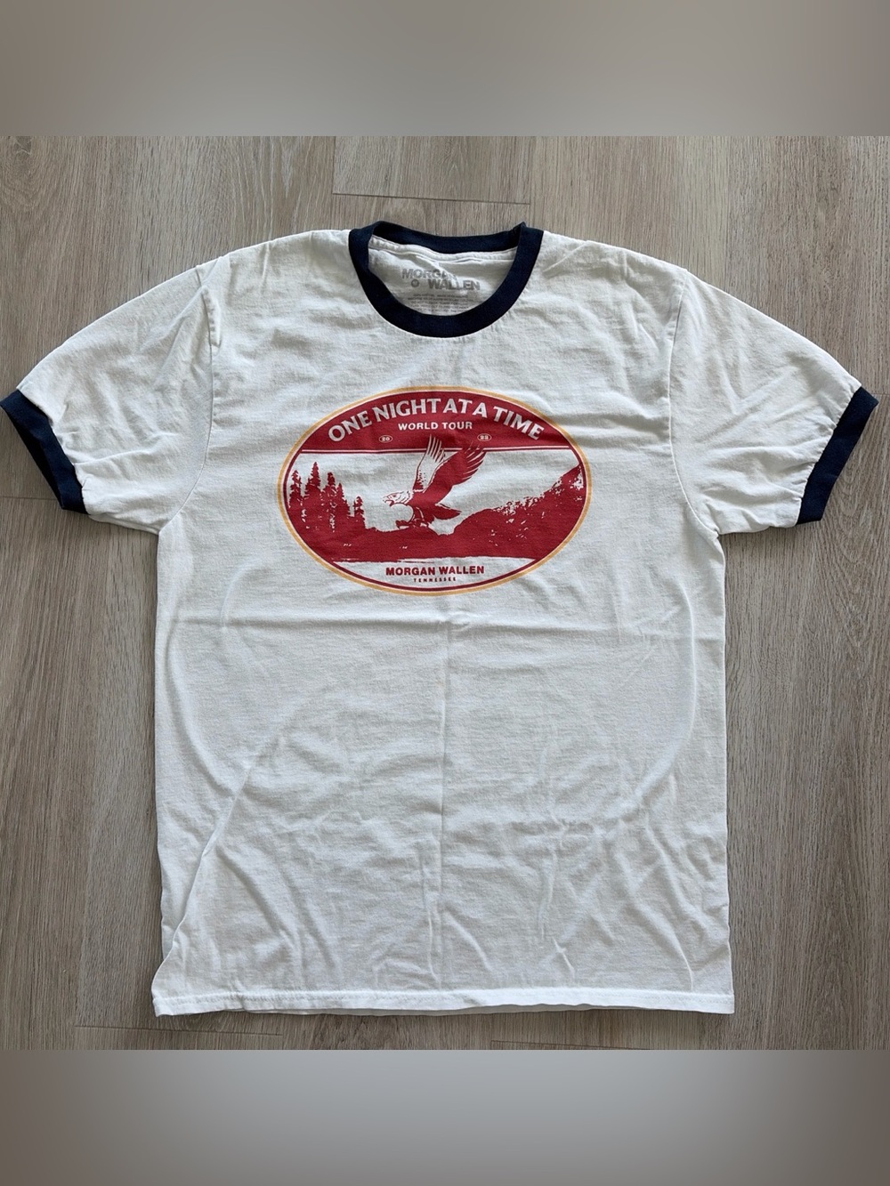 Morgan Wallen One Night At A Time Tour 2023 Ringer T Shirt Men’s Medium